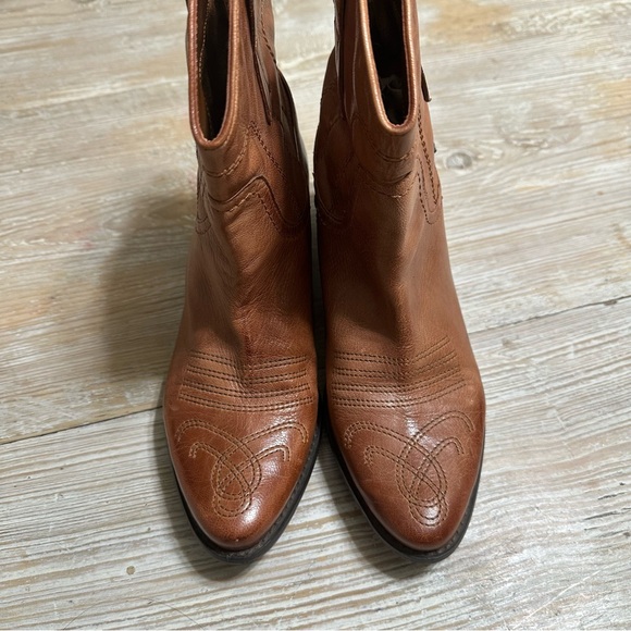 Franco Sarto Waco Western Leather Cowboy Ankle Boots - Picture 6 of 10